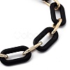 Spray Painted CCB Plastic & Aluminum Paperclip Chain Bracelets Sets BJEW-JB05432-7