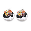 Halloween Theme Alloy and Enamel Pendants ENAM-T021-31F-01P-1