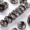 Brass Rhinestone Spacer Beads RB-A014-Z5mm-01B-NF-1