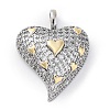Brass Micro Pave Cubic Zirconia Pendants KK-S510-32GP-04-1