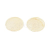 Spray Painted Natural Capiz Shell Disc Links Connector Charms SSHEL-T017-32H-2