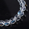 Electroplate Glass Beads Strands X-EGLA-Q062-8mm-A08-3