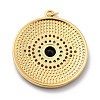 Real 18K Gold Plated Brass Micro Pave Cubic Zirconia Pendants ZIRC-L100-084G-02-3
