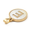PVD Vacuum Plating 304 Stainless Steel with White Shell Pendants STAS-G268-01E-G-3