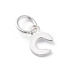 925 Sterling Silver Letter Charms STER-C012-01S-C-1