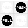 14 Sets 2 Colors PVC Self-Adhesive Push Pull Sign Stickers STIC-GL0001-07-1