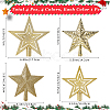 4Pcs 4 Styles Star Plastic Christmas Tree Topper Ornaments AJEW-CN0002-76-2