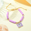MIYUKI Glass Seed Rectangle Charm Bracelet BJEW-MZ00037-04-4
