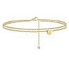 Heart Brass with Crystal Rhinestone Anklets FS-WGC43DA-20-1