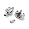 304 Stainless Steel European Clasps with Cord Ends SA-CBABC0F-06P-2