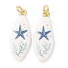 Printed Brass Pendants KK-CBA3895-02D-G-1