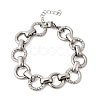 304 Stainless Steel Link Chain Bracelets for Women BJEW-P388-02B-P-4