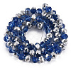 Electroplate Transparent Glass Beads Strands EGLA-A034-T8mm-M25-2