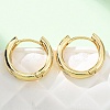 Brass Clear Cubic Zirconia Hoop Earrings EJEW-L277-02G-2