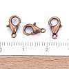 Red Copper Tone Zinc Alloy Lobster Claw Clasps X-E103-NFR-5