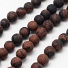 Natural Mahogany Obsidian Beads Strands G-D681-6mm-1