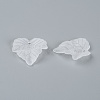 Transparent Frosted Acrylic Leaf Pendants X-PAF002Y-14-2