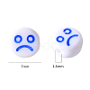 White Opaque Acrylic Beads MACR-YW0001-20D-2