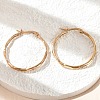 Ion Plating(IP) 304 Stainless Steel Hoop Earrings EJEW-L215-29G-4