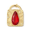 Lock Rack Plating Brass Pendants KK-U022-09G-01-1