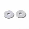 Flat Round Handmade Polymer Clay Beads CLAY-R067-10mm-39-7