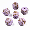 Painted Natural Wood Beads WOOD-T021-52C-07-1