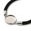 Milan Cord & 304 Stainless Steel Bracelets Making MAK-H004-02G-P01-2