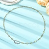 5MM Two Tone 304 Stainless Steel Textured Figaro Chain Necklaces NJEW-JN06466-01-1