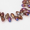 Electroplate Glass Beads Strands EGLA-J068-AB05-1