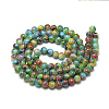 Baking Painted Glass Beads Strands X-DGLA-S115-8mm-S36-2