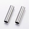 Tarnish Resistant 304 Stainless Steel Tube Beads STAS-P128-10-1