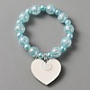 Cute Plastic Charm Stretch Bracelet with Round Beaded for Women BJEW-TAC0009-02A-3