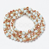 Electroplate Opaque Solid Color Glass Beads Strands EGLA-A034-P4mm-J01-2