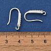 Rack Plating Brass Micro Pave Clear Cubic Zirconia Earring Hooks KK-A231-11S-3