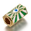 Brass Enamel Pendants ZIRC-I052-15B-3