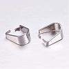 Tarnish Resistant 201 Stainless Steel Snap on Bails STAS-F117-16P-5x10-2