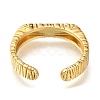 Rack Plating Brass Open Cuff Rings for Women RJEW-M022-05G-3