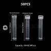 50Pcs Clear Graduated Tube Plastic Bead Containers CON-GA0001-27-2