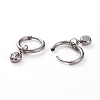 304 Stainless Steel Huggie Hoop Earrings EJEW-JE04449-2