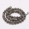 Natural Black Moonstone Beads Strands G-F306-06-8mm-2