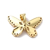 Rack Plating Brass Micro Pave Cubic Zirconia Pendants KK-A160-10G-3