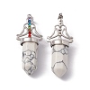 Synthetic Howlite Big Pointed Pendants G-I342-01P-11-2