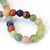 Natural Mixed Stone Round Bead Strands X-G-E334-8mm-23-3