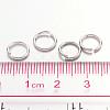 Platinum Color Brass Open Jump Rings X-JRC8mm-NF-3