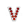 Glass Rhinestone Slide Charms PALLOY-TAC0018-02-V-1