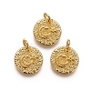 Brass Rough Surface Charms KK-I656-15G-1