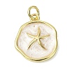 Ocean Theme Brass Enamel Pendants KK-H270-06G-06-1