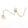 Brass Earring Hooks X-KK-I681-14G-2