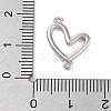 Rack Plating Brass Love Heart Connector Charms KK-M293-47P-3