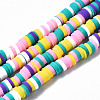 Handmade Polymer Clay Beads Strands CLAY-R089-4mm-107-1